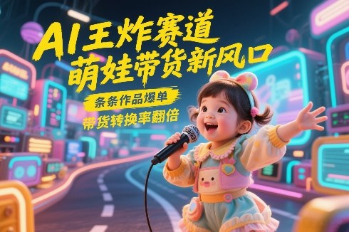 AI王炸赛道，萌娃带货新风口，条条作品爆单，带货转换率翻倍，核心逻辑拆解-吾爱网创