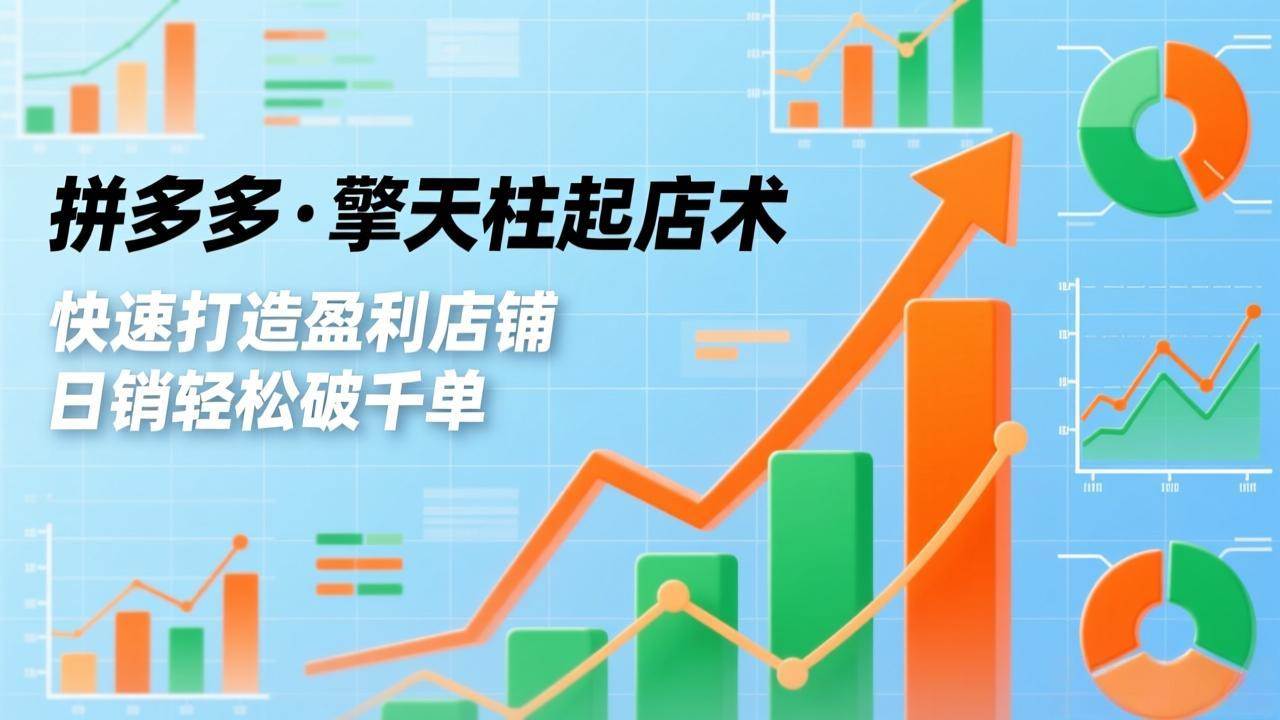 （17312期）拼多多·擎天柱起店术，爆流布局、利润起飞、不断流，快速打造盈利店铺，日销破千单（更新）-吾爱网创