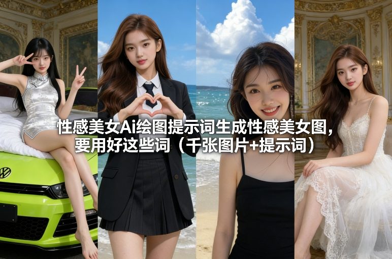 性感美女Ai绘图提示词生成性感美女图，要用好这些词（千张图片+提示词）-吾爱网创