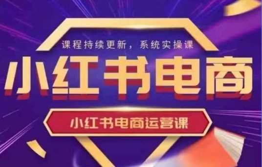 小红书电商运营实操课，新手从0~1落地实操-吾爱网创