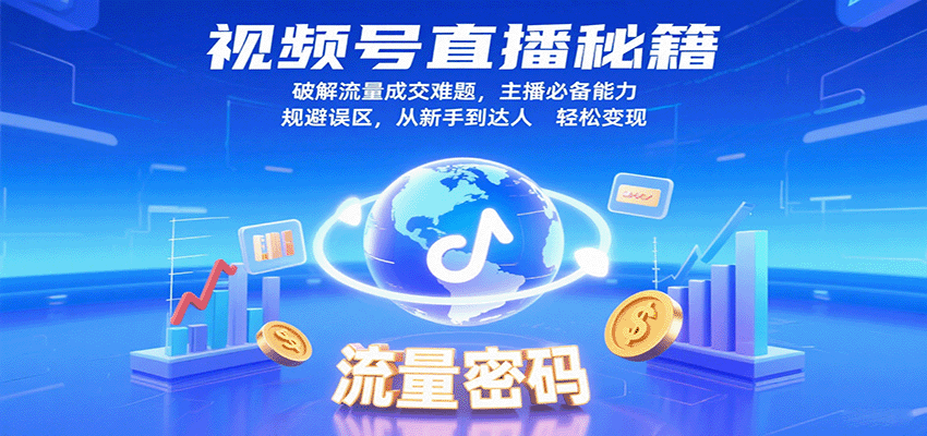 视频号直播秘籍，破解流量成交难题，主播必备能力，规避误区，从新手到达人轻松变现-吾爱网创
