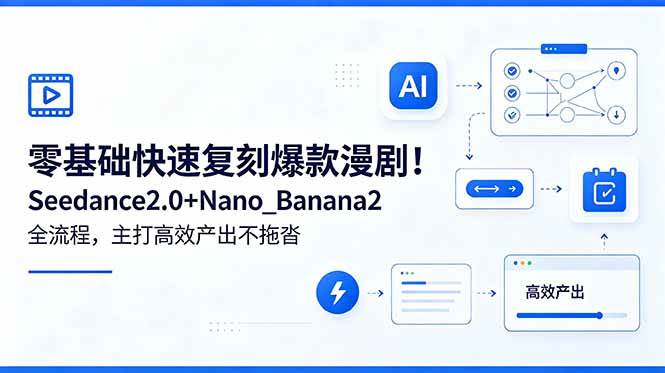 （18611期）零基础快速复刻爆款漫剧！Seedance2.0+Nano_Banana2全流程，主打高效产出不拖沓-吾爱网创