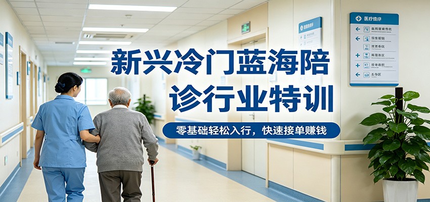 新兴冷门蓝海陪诊行业特训，零基础轻松入行，快速接单赚钱-吾爱网创