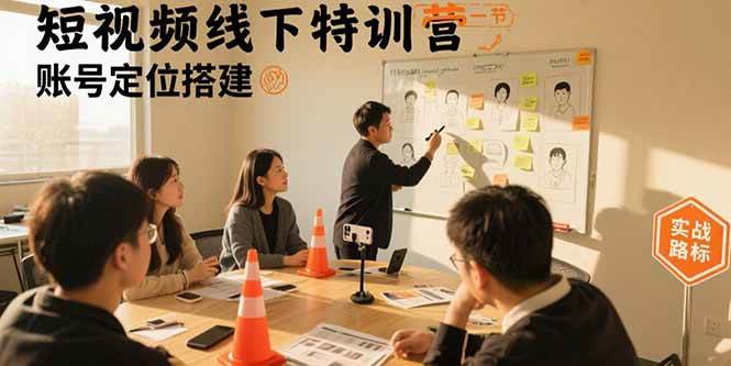 （15707期）短视频线下特训营：账号定位搭建/口播号拍摄剪辑/直播间流量入口/变现实战-吾爱网创