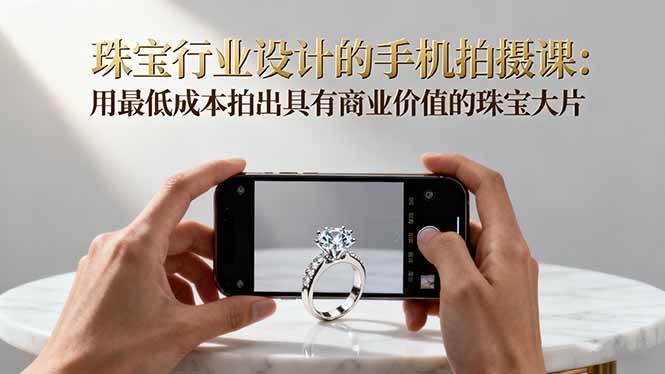（16385期）珠宝行业设计的手机拍摄课：用最低成本拍出具有商业价值的珠宝大片！-吾爱网创