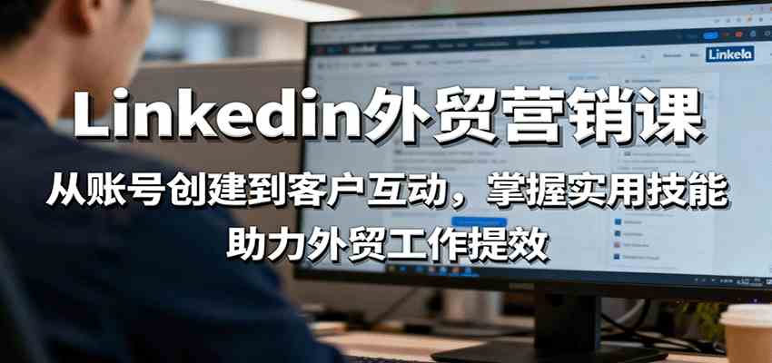 LinkedIn外贸营销课：从账号创建到客户互动，掌握实用技能，助力外贸工作提效-吾爱网创