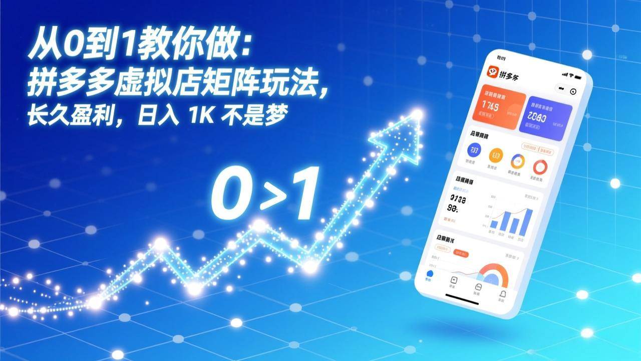 （17205期）从0到1教你做：拼多多虚拟店矩阵玩法，长久盈利，日入 1K 不是梦-吾爱网创