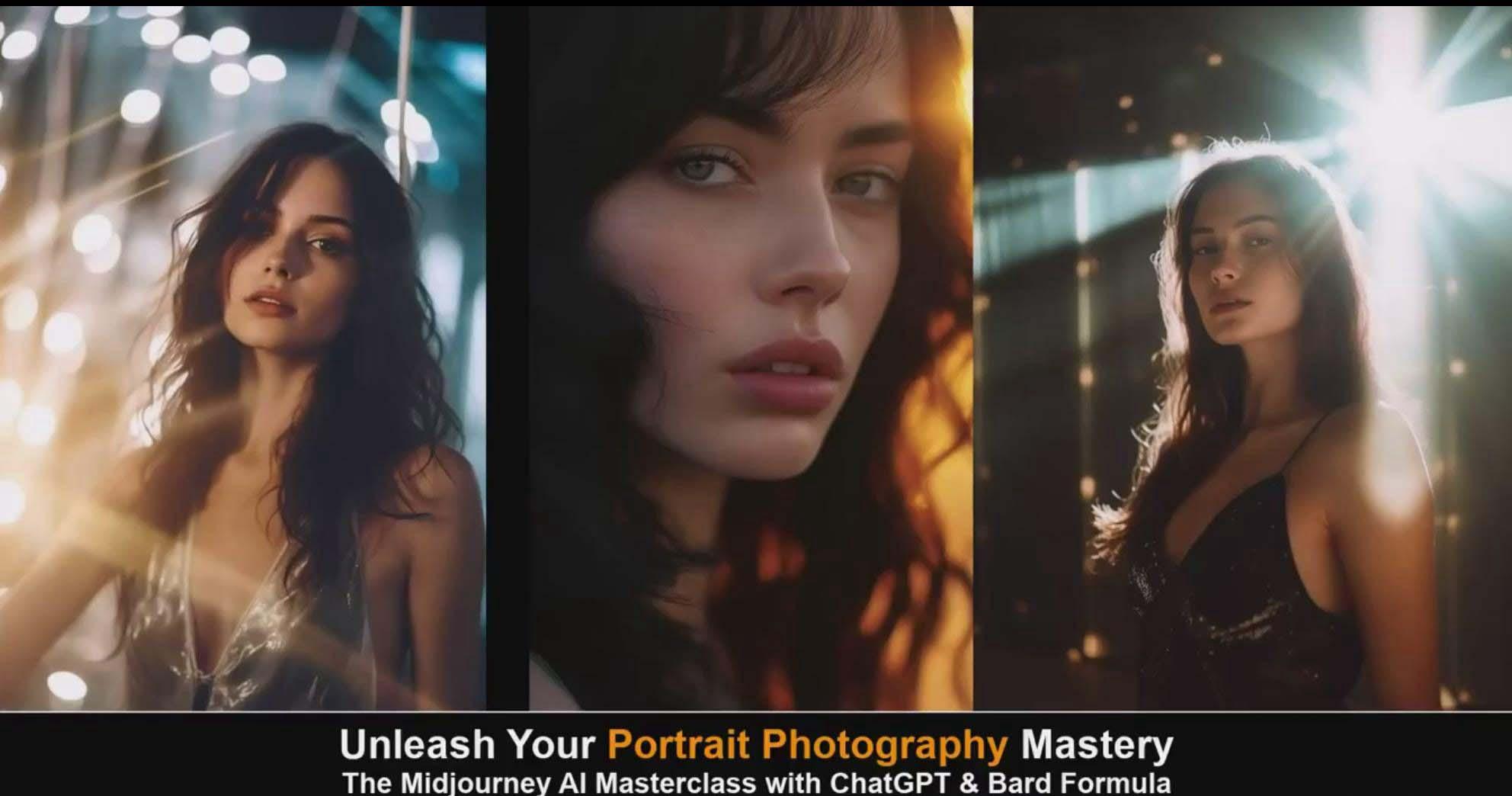 图片[6]-(9312期)Midjourney v5 ChatGPT 和 Bard AI人工智能人像摄影大师班-15节-中英字幕-吾爱网创
