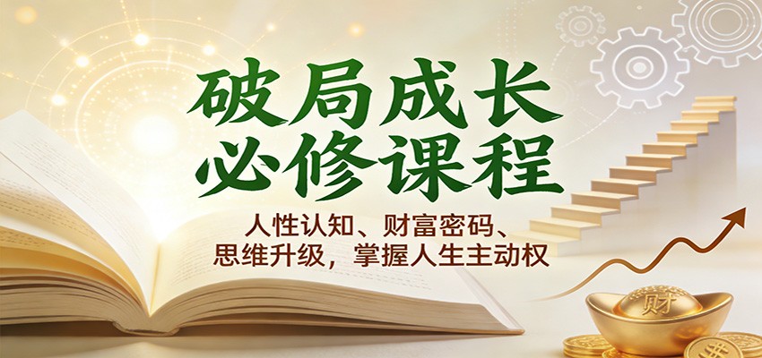 破局成长必修课2.0：人性认知、财富密码、思维升级，掌握人生主动权-吾爱网创