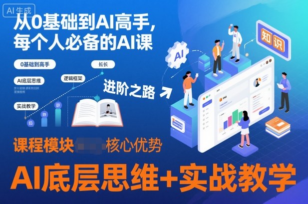 从0基础到AI高手,每个人必备的AI课,AI底层思维+实战教学-吾爱网创