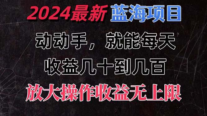 有手就行的2024全新蓝海项目,每天1小时收益几十到几百,可放大操作收...-吾爱网创