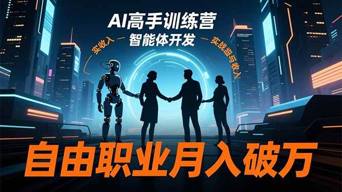 （16602期）AI高手训练营3.0，ChatGPT，Midjourney，智能体开发，自由职业月入破万-吾爱网创