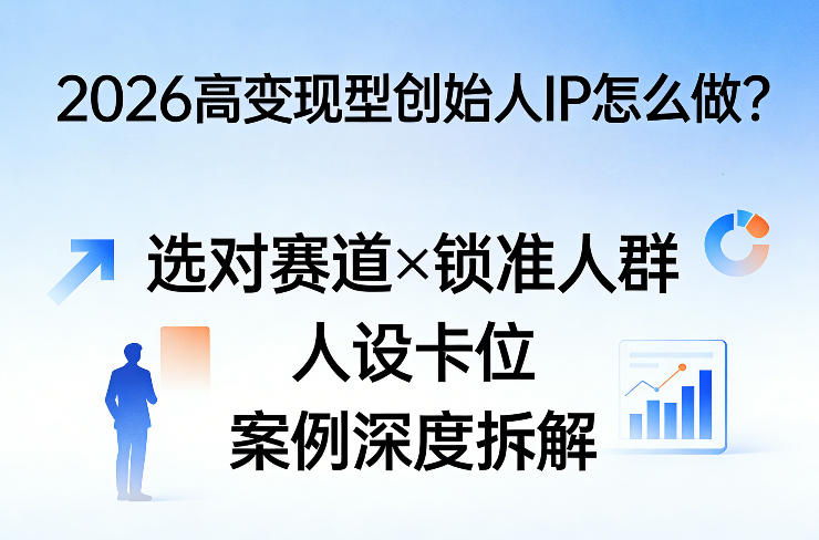 2026高变现型创始人IP怎么做？选对赛道×锁准人群×人设卡位×案例深度拆解-吾爱网创