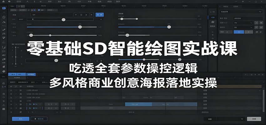零基础SD智能绘图实战课:吃透全套参数操控逻辑,多风格商业创意海报落地实操-吾爱网创