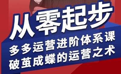 拼多多运营进阶系统课，从零起步，多多运营进阶体系课，破茧成蝶的运营之术（更新26年4月）-吾爱网创