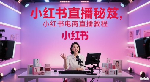 小红书直播秘笈，小红书电商直播教程-吾爱网创