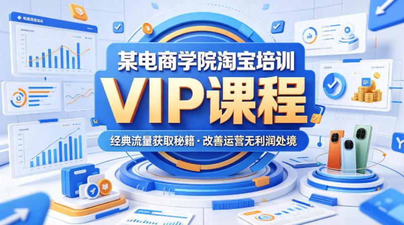 某电商学院淘宝培训VIP课程，各种经典有用的流量获取秘籍，改善运营产品没利润的处境（2026年5月）-吾爱网创