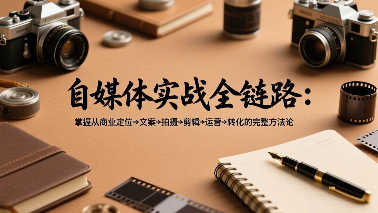 （17586期）自媒体实战全链路：掌握从商业定位→文案→拍摄→剪辑→运营→转化的完整方法论-吾爱网创