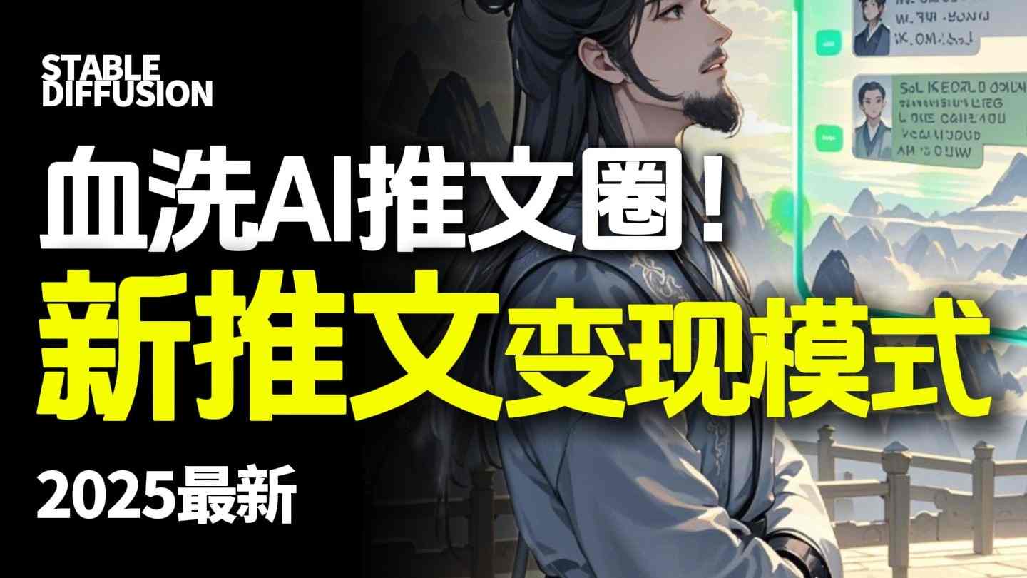 最新AI动态电影漫画小说推文,全流程实操教学,小白也能月入1W+-吾爱网创