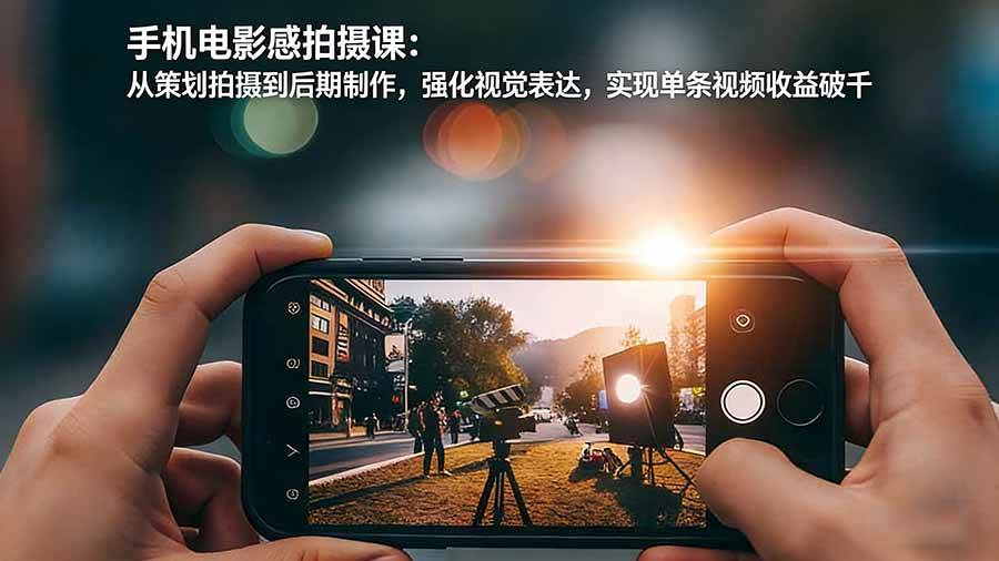 （17273期）手机电影感拍摄课：从策划拍摄到后期制作，强化视觉表达，实现单条视频收益破千-吾爱网创