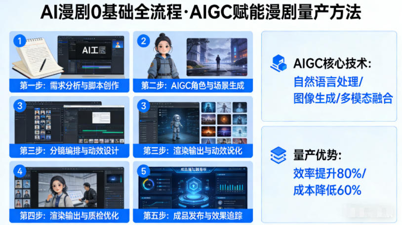 AI漫剧0基础全流程，快速掌握AIGC赋能的漫剧量产方法-吾爱网创
