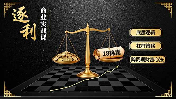 (16753期)《逐 利》商业实战课,底层逻辑、杠杆策略、18锦囊,跨周期财富心法(更新)-吾爱网创