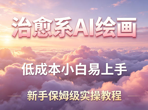 治愈系AI绘画提示词项目，低成本小白易上手，每天10分钟，新手保姆级实操教程-吾爱网创