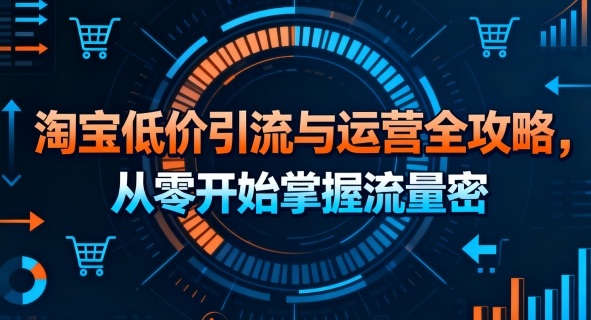 淘宝低价引流与运营全攻略，从零开始掌握流量密码-吾爱网创