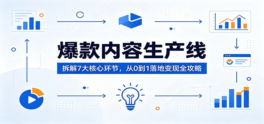 爆款内容生产线：拆解7大核心环节，从0到1落地变现全攻略-吾爱网创