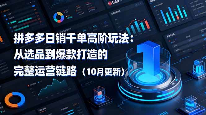（16404期）拼多多日销千单高阶玩法：从选品到爆款打造的完整运营链路（10月更新）-吾爱网创