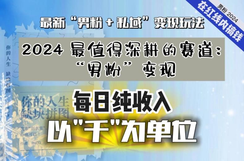 【私域流量最值钱】把“男粉”流量打到手，你便有无数种方法可以轻松变现，每日纯收入以“千”为单位-吾爱网创