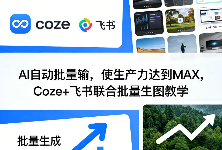 AI自动批量输，使生产力达到MAX，Coze+飞书联合批量生图教学-吾爱网创