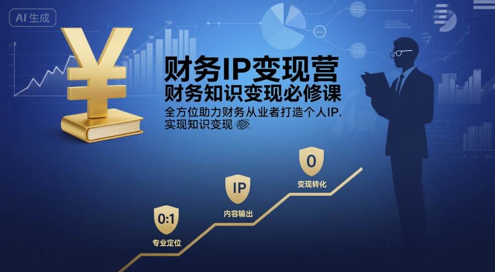 财务IP变现营，财务知识变现必修课，全方位助力财务从业者打造个人IP，实现知识变现-吾爱网创