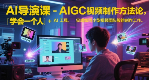 AI导演课-AIGC视频制作方法论,学会一个人+AI工具,完成如同小型视频团队般的创作工作,实现导演梦-吾爱网创