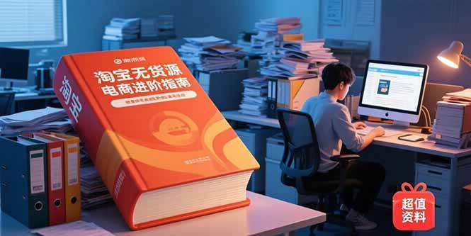 (15317期)淘宝无货源电商进阶指南,包含新人课、进阶课,配套资料,蓝海选品等-吾爱网创
