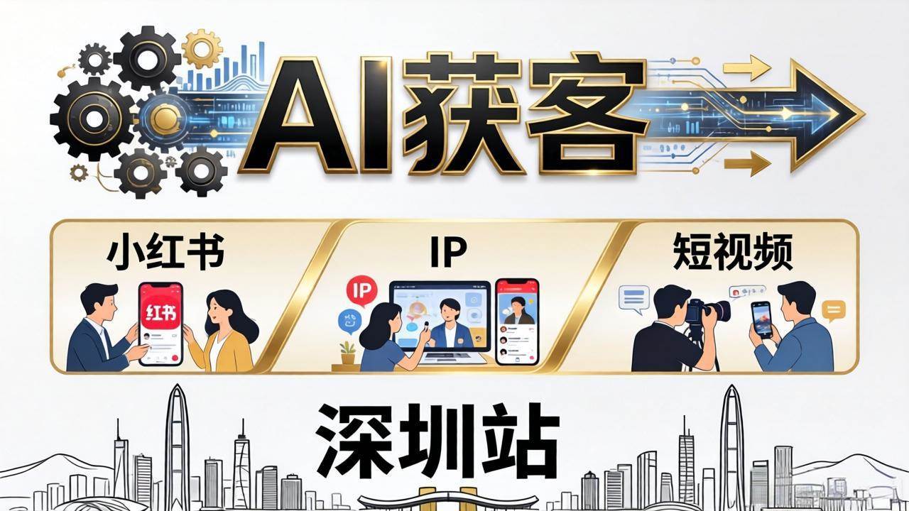 （18264期）2026AI获客大课深圳站：4月17日-19日3天2夜拆透小红书+IP+短视频，老板操盘手必来-吾爱网创