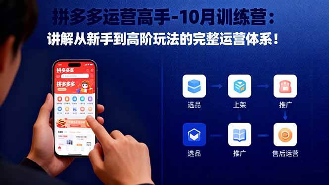 （16448期）拼多多运营高手-10月训练营：讲解从新手到高阶玩法的完整运营体系！-吾爱网创