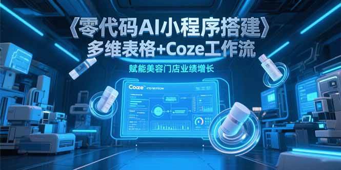 （15239期）零代码AI小程序搭建，多维表格+Coze工作流，赋能美容门店业绩增长-吾爱网创