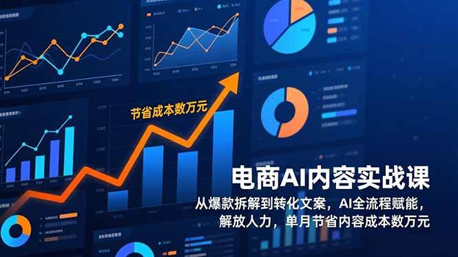 （17061期）电商AI内容实战课，从爆款拆解到转化文案，AI全流程赋能，解放人力，单月节省内容成本数万元-吾爱网创