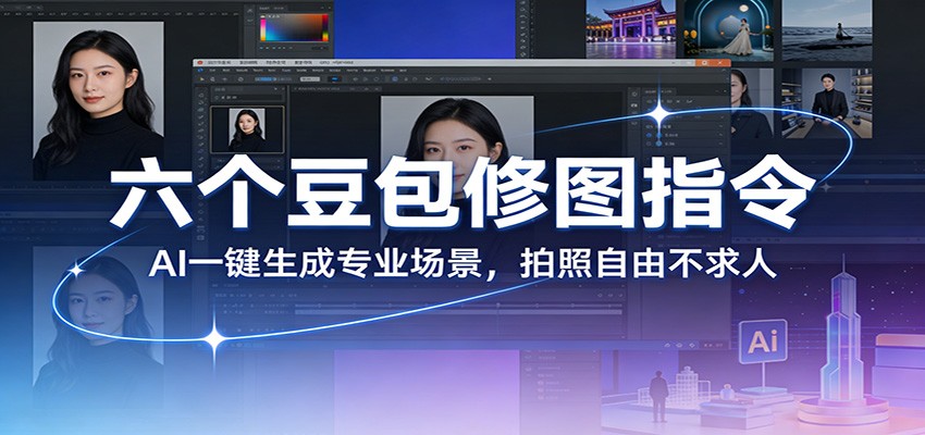 六个豆包修图指令：AI 一键生成专业场景，拍照自由不求人-吾爱网创