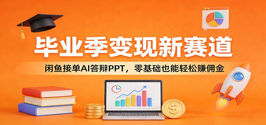 毕业季变现新赛道:闲鱼接单AI答辩PPT,零基础也能轻松赚佣金-吾爱网创