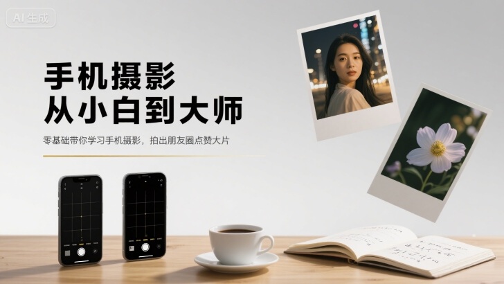 手机摄影从小白到大师,零基础带你学习手机摄影,拍出朋友圈点赞大片-吾爱网创