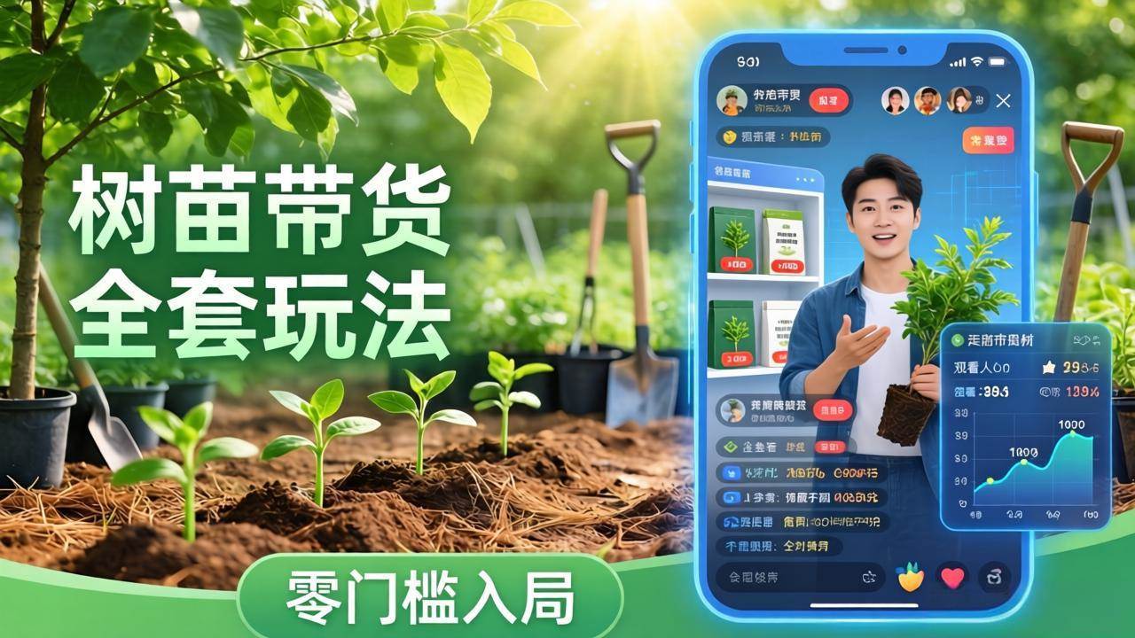 （17729期）视频号AI树苗带货全套玩法：零门槛入局，掌握豆包、千问等AI工具制作树苗视频的全套流程-吾爱网创
