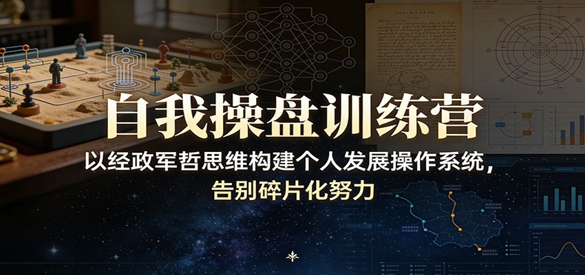 自我操盘训练营：以经政军哲思维构建个人发展操作系统，告别碎片化努力-吾爱网创