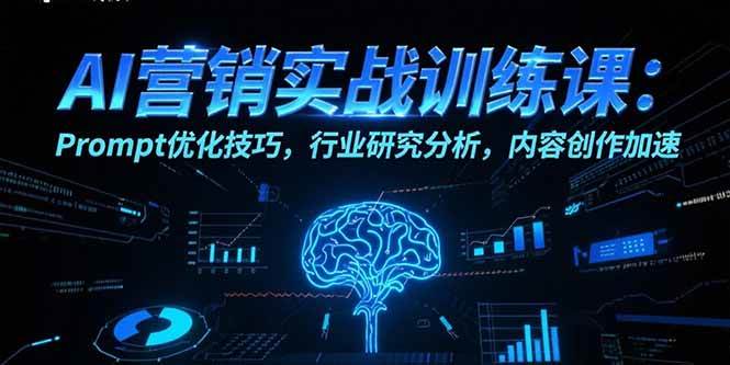 （15465期）AI营销实战训练课：Prompt优化技巧，行业研究分析，内容创作加速-吾爱网创