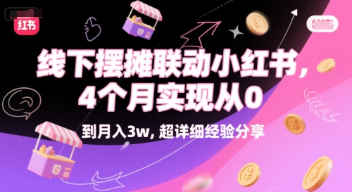 线下摆摊联动小红书,4 个月实现从 0 到月入3w,超详细经验分享-吾爱网创