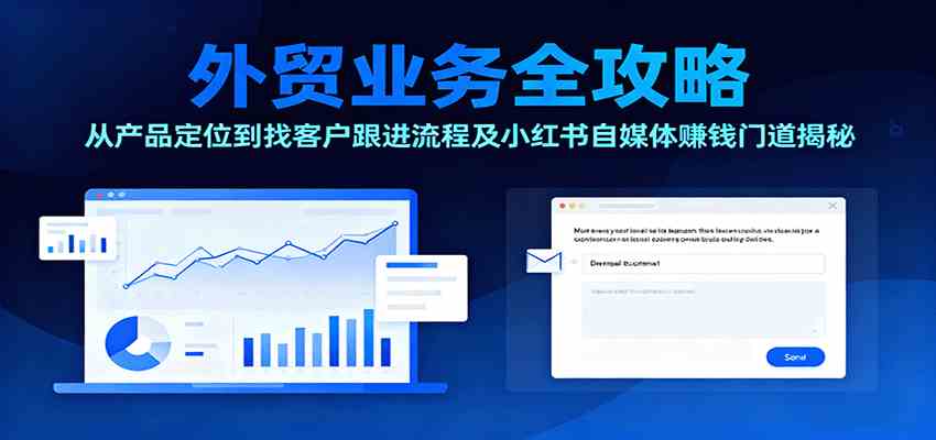 外贸业务全攻略：从产品定位到找客户跟进流程及小红书自媒体赚钱门道揭秘-吾爱网创