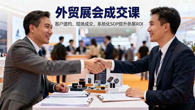 （16356期）外贸展会成交课，含目标制定、客户邀约、现场成交，系统化SOP提升参展ROI-吾爱网创