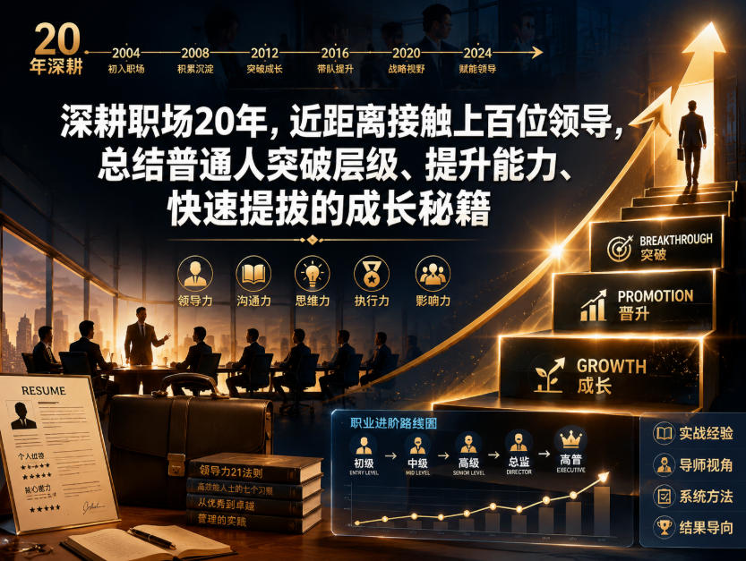 付费文章:深耕职场20年,近距离接触上百位领导,总结普通人突破层级、提升能力、快速提拔的成长秘籍(全网独家干货)-吾爱网创