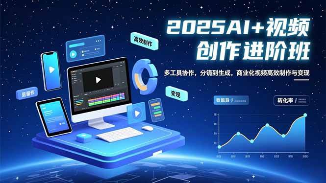 (16622期)AI+视频创作进阶班:多工具协作,分镜到生成,商业化视频高效制作与变现-吾爱网创